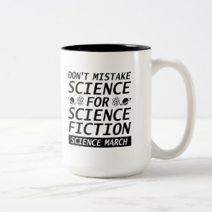 Caneca De Café Em Dois Tons Não confunda ciência