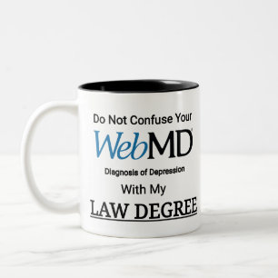 Caneca De Café Em Dois Tons Não confunda o diagnóstico de depressão da WebMD