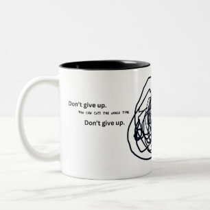 Caneca De Café Em Dois Tons Não desista que pode xingar o tempo todo