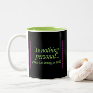 Caneca De Café Em Dois Tons Não é nada pessoal do Blk BG