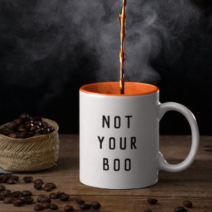 Caneca De Café Em Dois Tons Não é o seu Boo Halloween