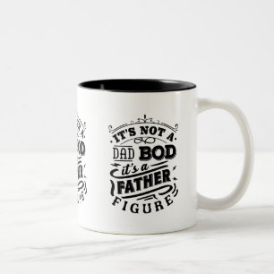 Caneca De Café Em Dois Tons Não é um rabo Pai, é um pai figura texto engraçado