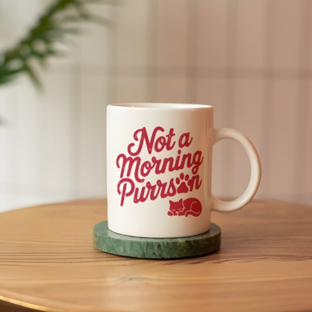 Caneca De Café Em Dois Tons Não é uma manhã Purson Engraçada. (Criador carregado)