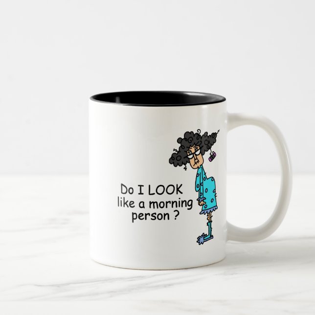 Caneca De Café Em Dois Tons Não É Uma Pessoa Da Manhã (Direita)