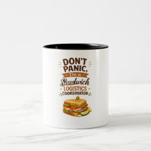 Caneca De Café Em Dois Tons Não Entre em Pânico Sou um Coordenador de Logístic