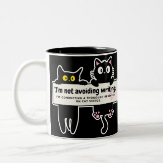 Caneca De Café Em Dois Tons Não estou evitando o escrevendo: a banda desenhada