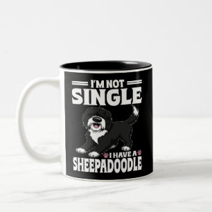 Caneca De Café Em Dois Tons Não Estou Solteiro Tenho Um Amante Sheepadoodle