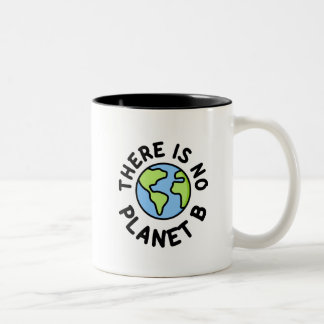 Caneca De Café Em Dois Tons Não há planeta B - Plano B Mug de Café de Dois Ton