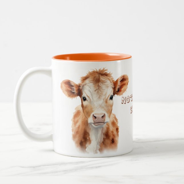 Caneca De Café Em Dois Tons Não hoje novilha (Esquerda)