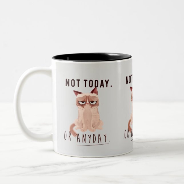 Caneca De Café Em Dois Tons Não hoje ou qualquer dia (Esquerda)