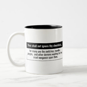 Caneca De Café Em Dois Tons Não ignore o humor da aviação das listas de