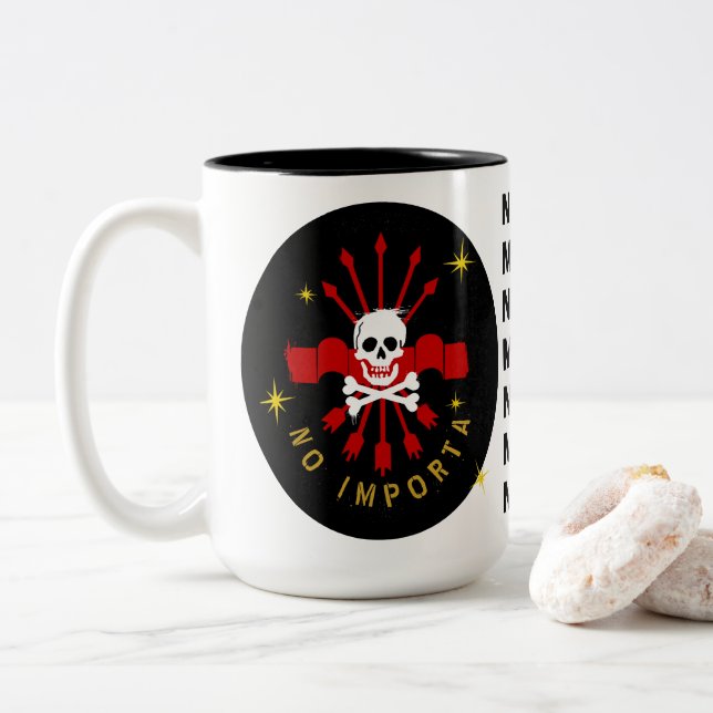 CANECA DE CAFÉ EM DOIS TONS NÃO IMPORTA (Com Donut)