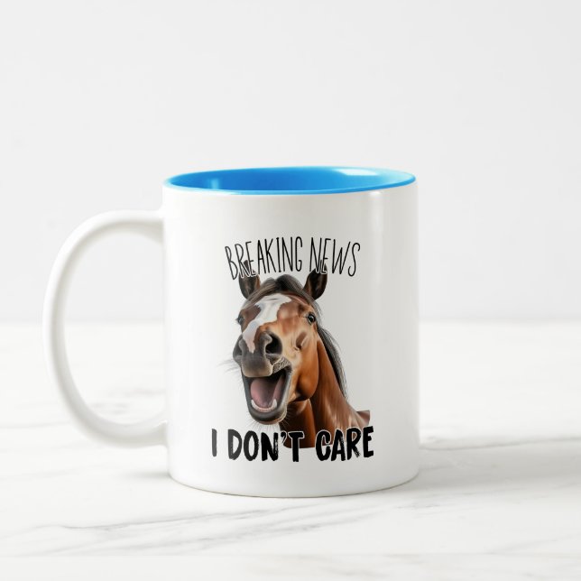 Caneca De Café Em Dois Tons Não Me Importo (Esquerda)