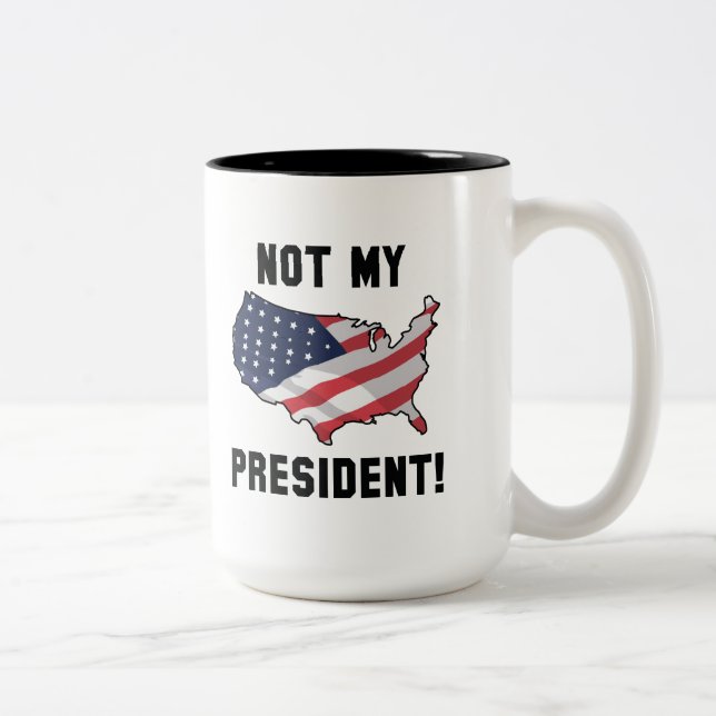 Caneca De Café Em Dois Tons Não Meu Presidente (Direita)