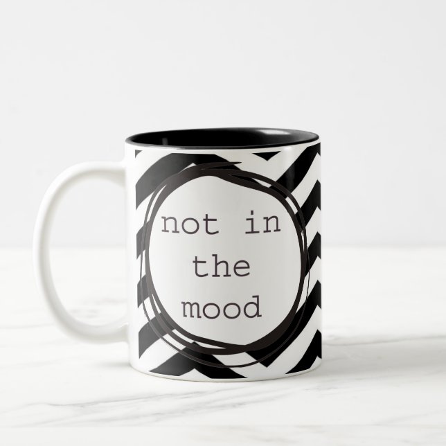 Caneca De Café Em Dois Tons Não no humor (Esquerda)