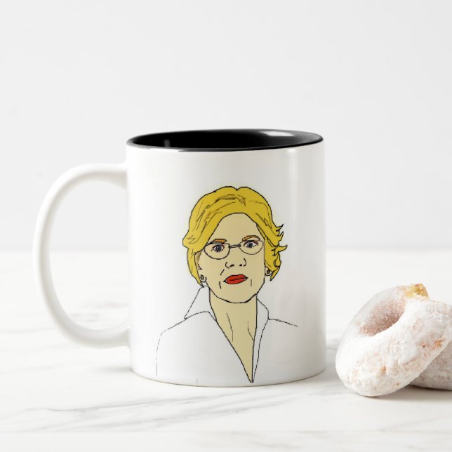 Caneca De Café Em Dois Tons Não obstante, persistiu (Com Donut)