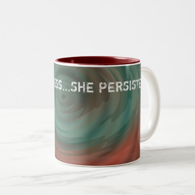 Caneca De Café Em Dois Tons Não obstante… persistiu (Frente Esquerda)