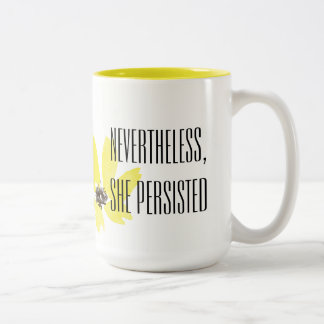 Caneca De Café Em Dois Tons "Não obstante, persistiu" escolhe sua pia batismal
