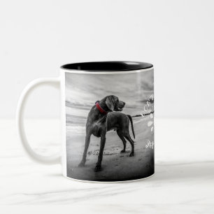 Caneca De Café Em Dois Tons Não olhe para trás o melhor é vir ainda cão na