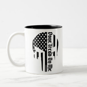 Caneca De Café Em Dois Tons Não pisque em mim no crânio #USAPatriotGraphics