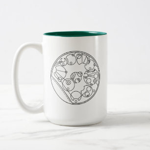 Caneca De Café Em Dois Tons Não podemos Ibuprofeno - Circular Gallifreyan