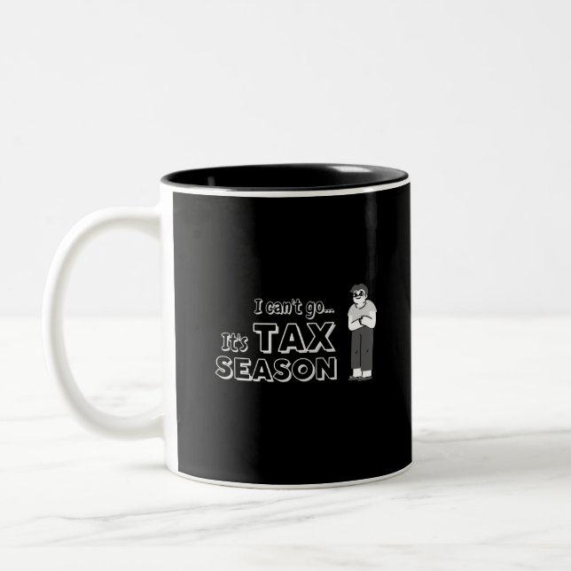 Caneca De Café Em Dois Tons Não posso ir, é a Estação Fiscal (Esquerda)