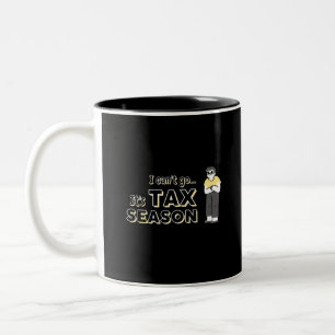 Caneca De Café Em Dois Tons Não posso ir, é a Estação Fiscal de Café de Dois T