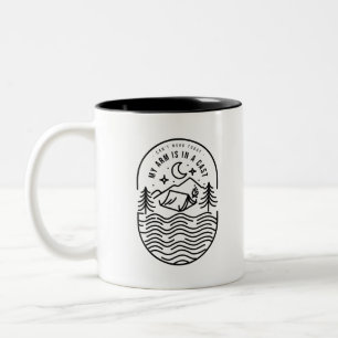 Caneca De Café Em Dois Tons Não Posso Trabalhar Hoje Meu Braço Está Engessado