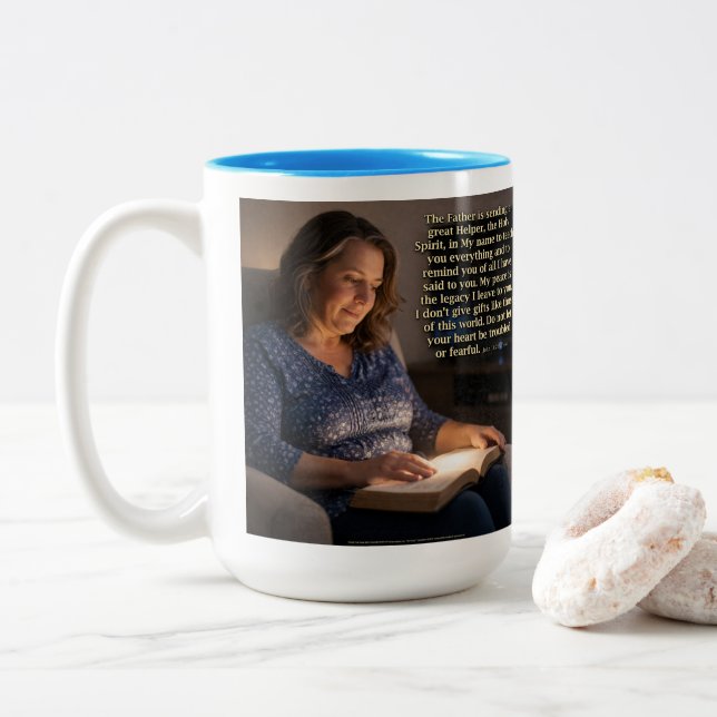 Caneca De Café Em Dois Tons Não se preocupe (Com Donut)