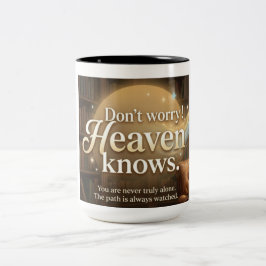 Caneca De Café Em Dois Tons Não se preocupe! O Céu Sabe 