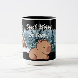 Caneca De Café Em Dois Tons Não se preocupe, seja imbecil: Serenidade de inver