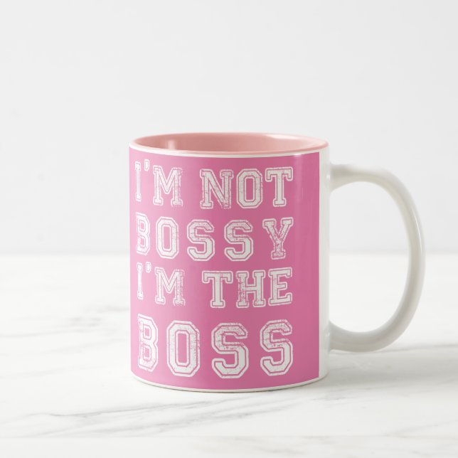 Caneca De Café Em Dois Tons Não sou Bossy Mug (Direita)