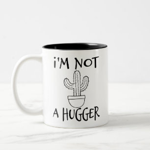 Caneca De Café Em Dois Tons Não Sou De Abraços Cacto Engraçado