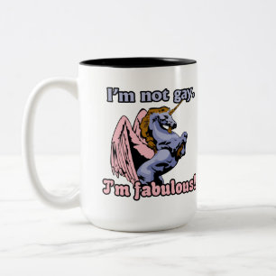 Caneca De Café Em Dois Tons Não sou gay, sou fabuloso