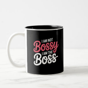 Caneca De Café Em Dois Tons Não Sou Mandona, Sou a Chefe, Citação Divertida pa