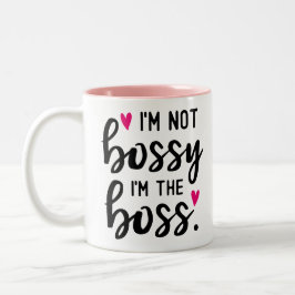 Caneca De Café Em Dois Tons Não sou o chefe.