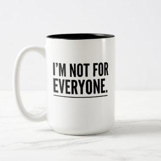 Caneca De Café Em Dois Tons Não Sou Para Todos Camiseta Minimalista Negrito