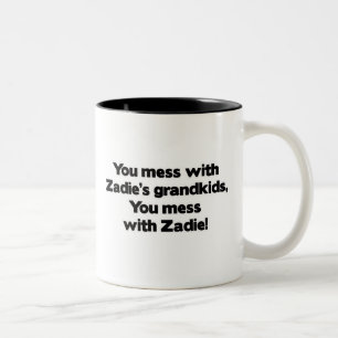 Caneca De Café Em Dois Tons Não suje com netos de Zadie