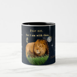 Caneca De Café Em Dois Tons Não Temas, pois Estou Contigo