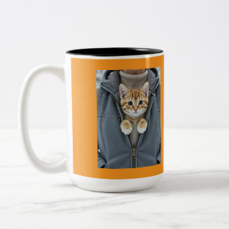 Caneca De Café Em Dois Tons Não Toque, Mãe de Gato Perfeita,