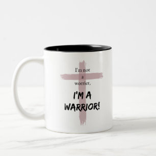 Caneca De Café Em Dois Tons Não um Preocupado, um Guerreiro!