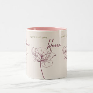 Caneca De Café Em Dois Tons Não viva, Bloom