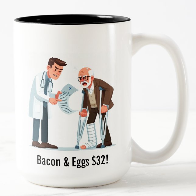 Caneca De Café Em Dois Tons Não vou PAGAR ISSO! (Criador carregado)