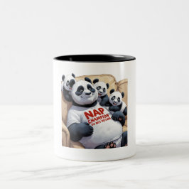 Caneca De Café Em Dois Tons Nap Champion - Engraçado Pai Panda