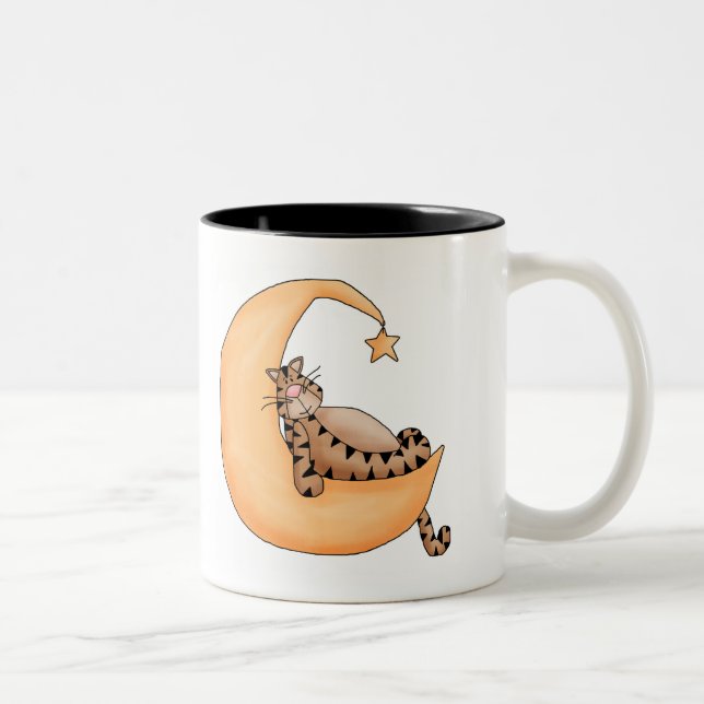 Caneca De Café Em Dois Tons Nap de Moon Cat (Direita)