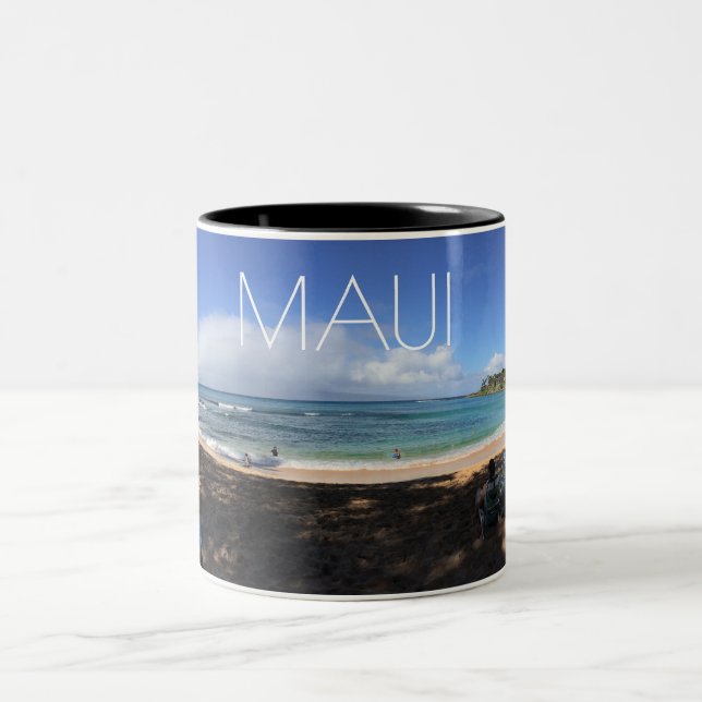 Caneca De Café Em Dois Tons Napili Beach MAUI Coffee Mug (Centro)