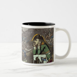 Caneca De Café Em Dois Tons Napoleon e esqueleto, 18o