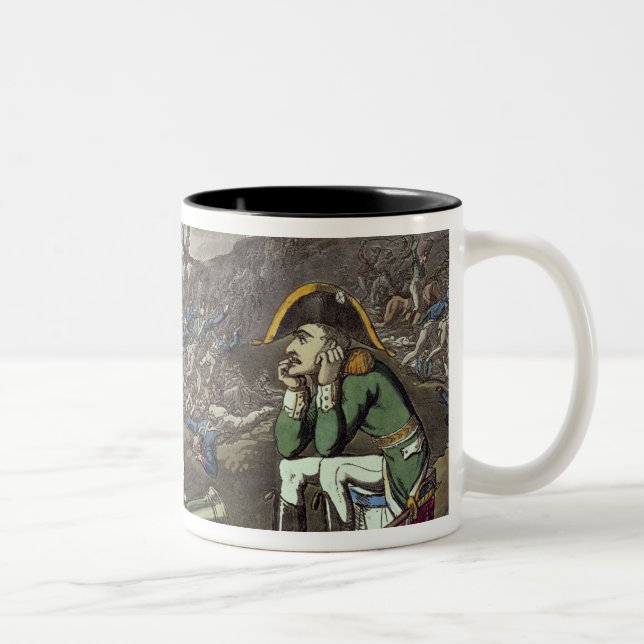 Caneca De Café Em Dois Tons Napoleon e esqueleto, 18o (Direita)