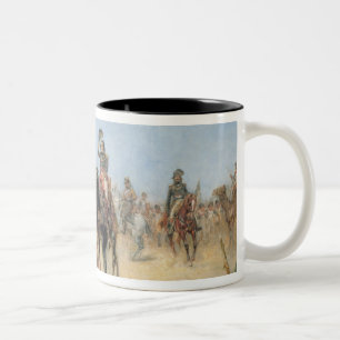 Caneca De Café Em Dois Tons Napoleon que chega em uns oásis do egípcio (o ó