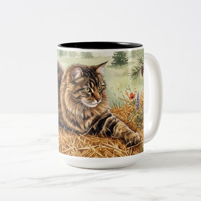 Caneca De Café Em Dois Tons Nari da Floresta (Frente Esquerda)